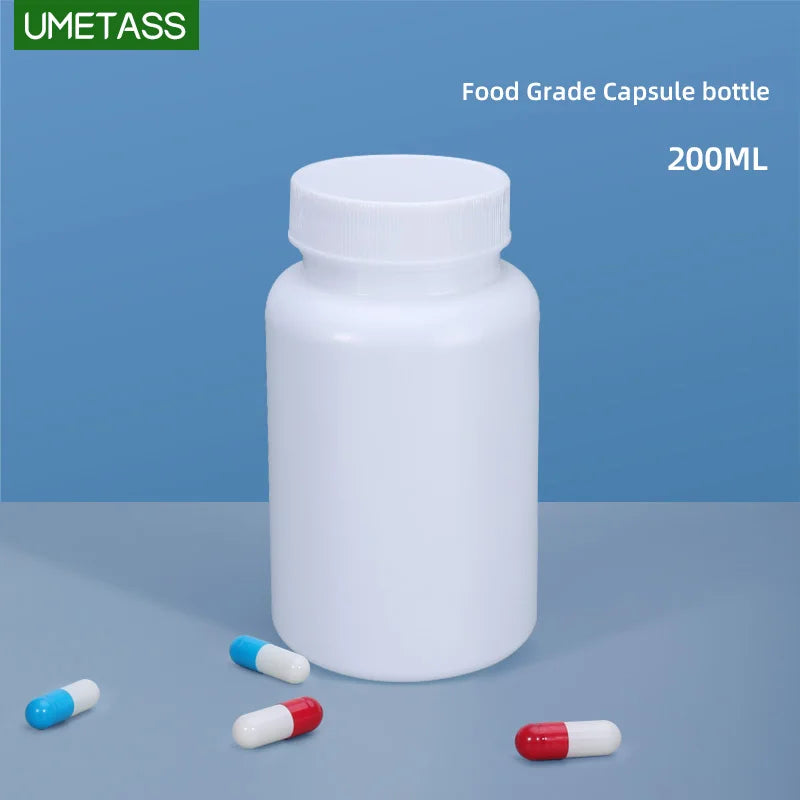 edistore, edistore.us, UMETASS Thicken 200ML Pill Bottle Solid Powder Medicine Pill Reagent Container for Supplements Vitamins 