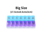 edistore, edistore.us, Weekly Portable Travel Pill Cases Box 7 Days Organizer 14 Grids Pills Container