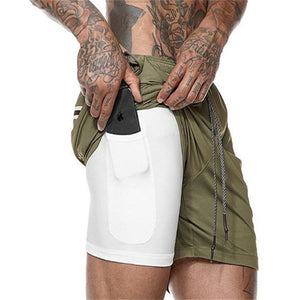 2022 Sport Shorts Men Sportswear Double-deck Running Shorts