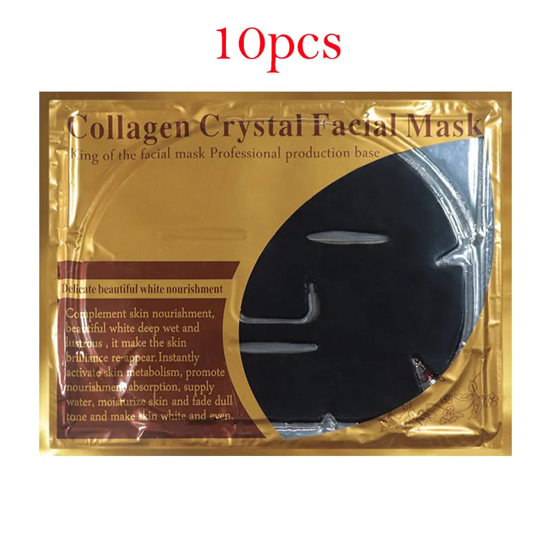 edistore, edistore.us, 10pcs Crystal Collagen Gold Face Masks Beauty Skin Care