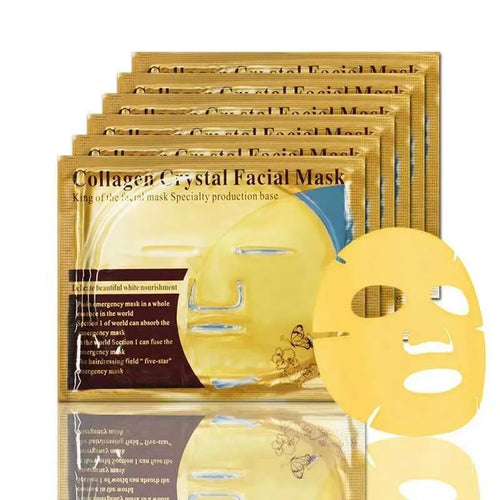 edistore, edistore.us, 10pcs Crystal Collagen Gold Face Masks Beauty Skin Care