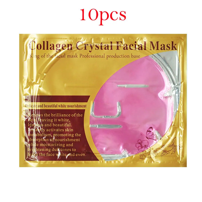 edistore, edistore.us, 10pcs Crystal Collagen Gold Face Masks Beauty Skin Care