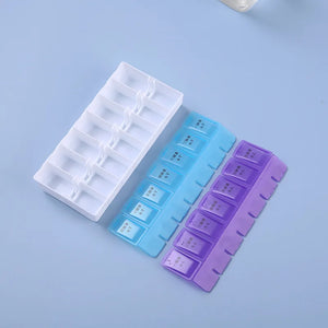 edistore, edistore.us, Weekly Portable Travel Pill Cases Box 7 Days Organizer 14 Grids Pills Container