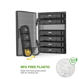 edistore, edistore.us, Pill Cases Box Organizer 7 Days 28 Grids 4 Times Portable Travel with fish oils