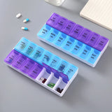 edistore, edistore.us, Weekly Portable Travel Pill Cases Box 7 Days Organizer 14 Grids Pills Container