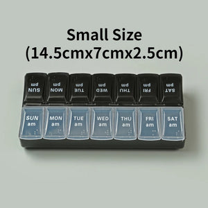 edistore, edistore.us, Weekly Portable Travel Pill Cases Box 7 Days Organizer 14 Grids Pills Container